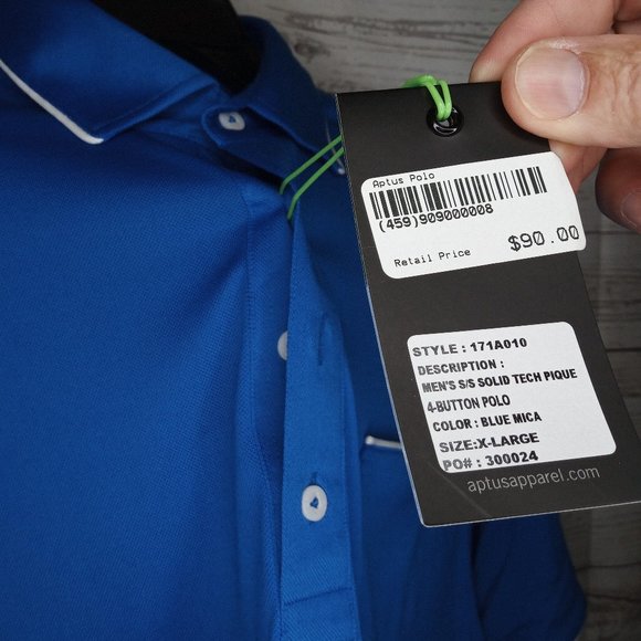 APTUS 4-BUTTON GOLF POLO MEN'S SZ XL $90 - Picture 4 of 4